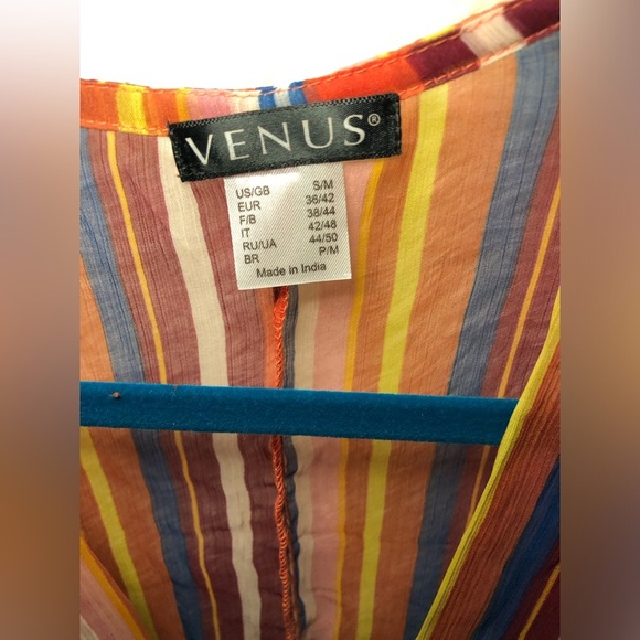 Striped Multicolor Sleeveless Coverup Dress - Picture 7 of 12